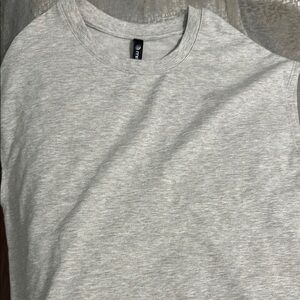 Mango Heather Gray Crewneck Tee